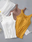 Round Neck Tank with Bra - FLORENTINE IRIS