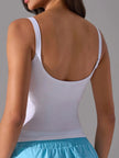 Scoop Neck Active Tank with Detachable Chest Pads - FLORENTINE IRIS