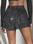 Sequin Mini Skirt - FLORENTINE IRIS