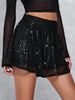 Sequin Mini Skirt - FLORENTINE IRIS