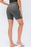 Slim Fit V - Waistband Sports Shorts - FLORENTINE IRIS