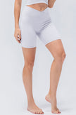 Slim Fit V - Waistband Sports Shorts - FLORENTINE IRIS