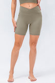 Slim Fit V - Waistband Sports Shorts - FLORENTINE IRIS