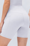 Slim Fit V - Waistband Sports Shorts - FLORENTINE IRIS