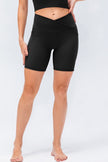 Slim Fit V - Waistband Sports Shorts - FLORENTINE IRIS
