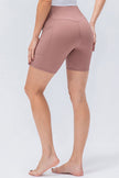 Slim Fit V - Waistband Sports Shorts - FLORENTINE IRIS