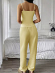 Solid Color Cami and Pants Set - FLORENTINE IRIS