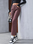 Straight Leg Jeans with Pockets - FLORENTINE IRIS