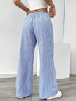 Striped Wide Leg Pants - FLORENTINE IRIS