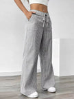 Striped Wide Leg Pants - FLORENTINE IRIS