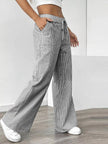 Striped Wide Leg Pants - FLORENTINE IRIS