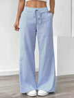 Striped Wide Leg Pants - FLORENTINE IRIS
