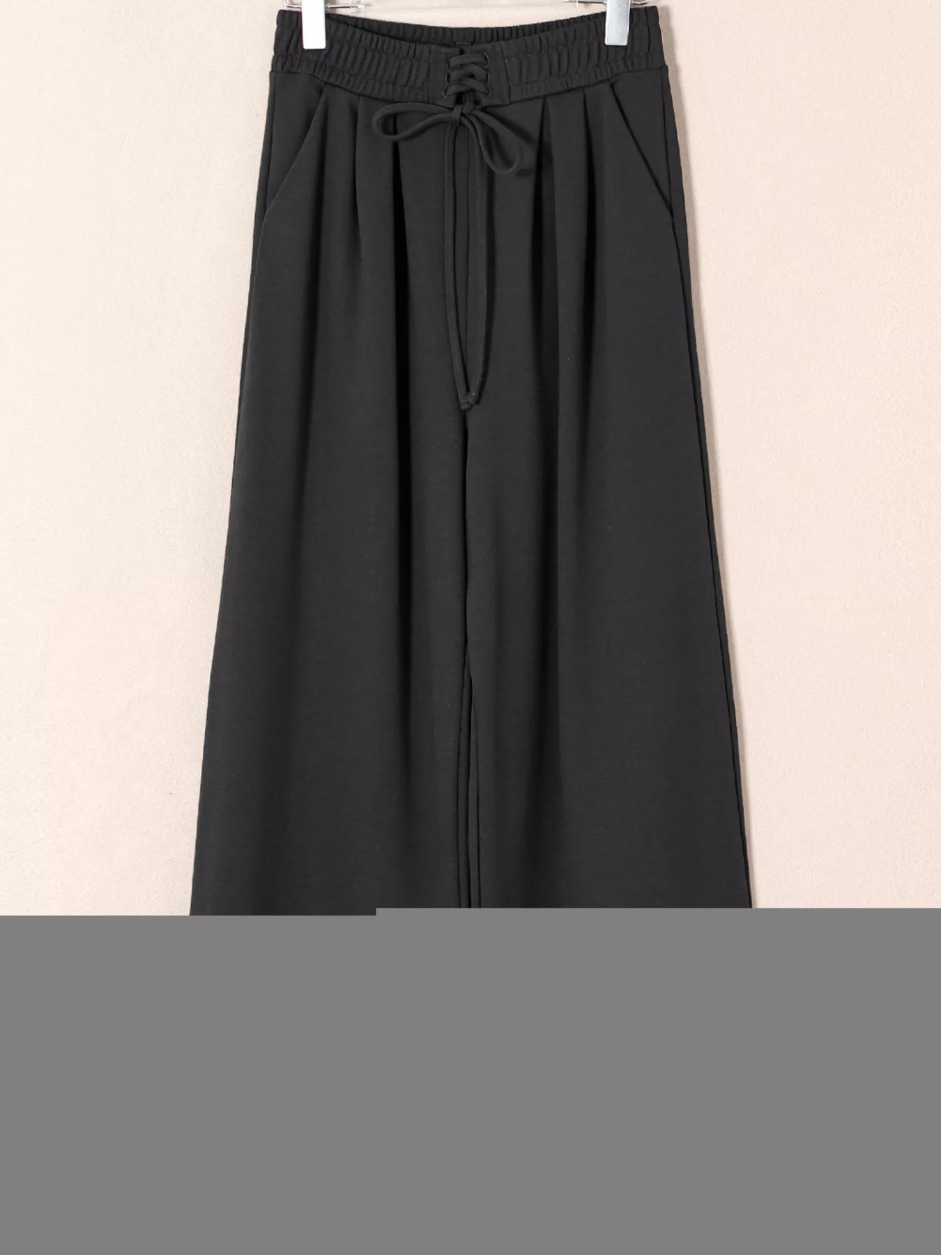 Tied Elastic High Waist Pleated Detail Solid Sweatpants - FLORENTINE IRIS