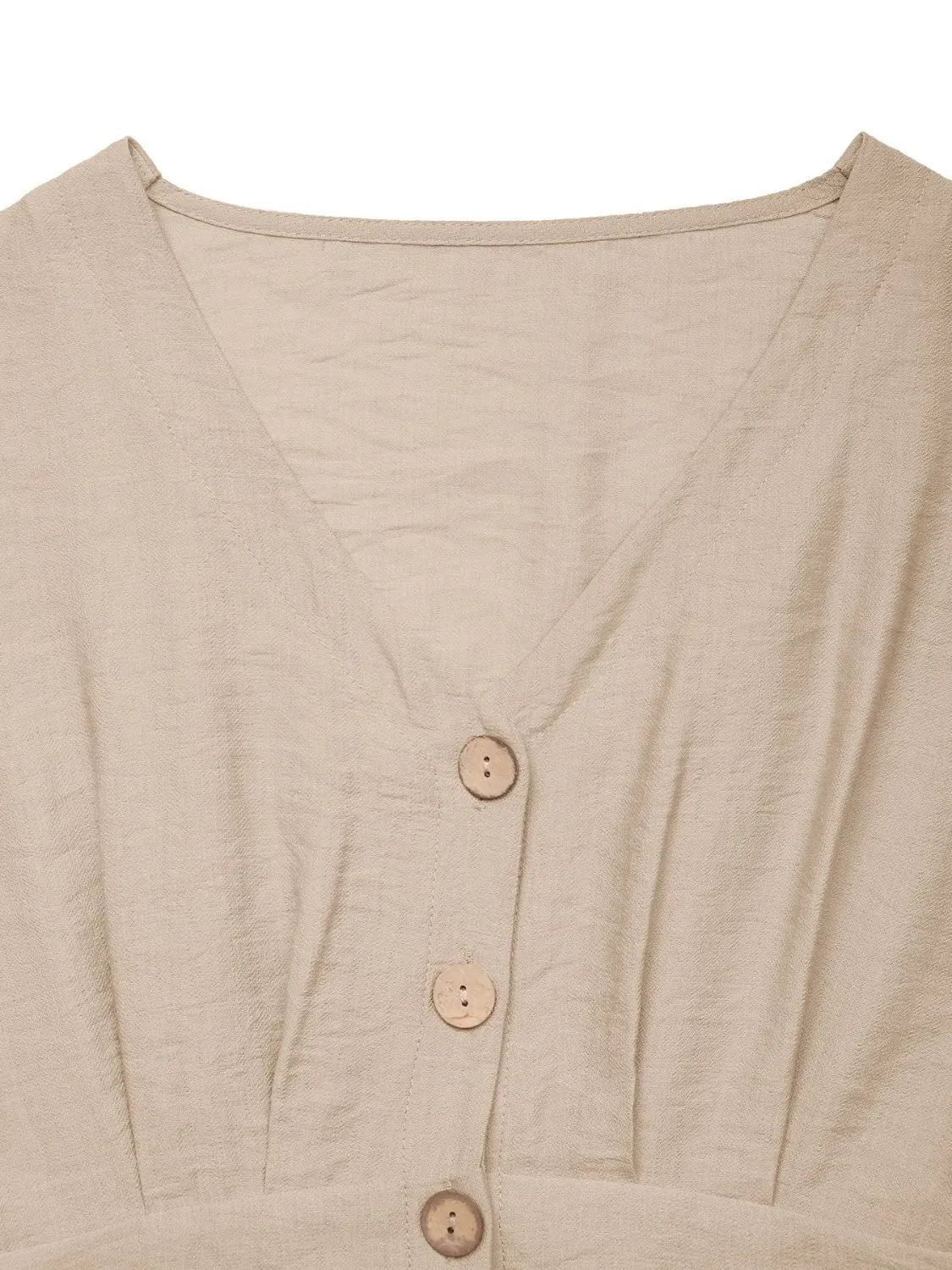 V - Neck Wide Leg Jumpsuit - FLORENTINE IRIS