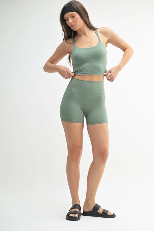 Venice Cloud Light Crisscross Sports Bra - FLORENTINE IRIS