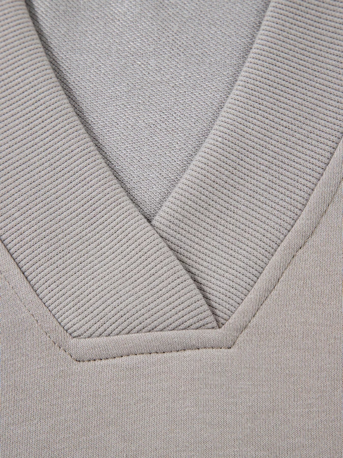 Western V Neck Sweatshirt - FLORENTINE IRIS