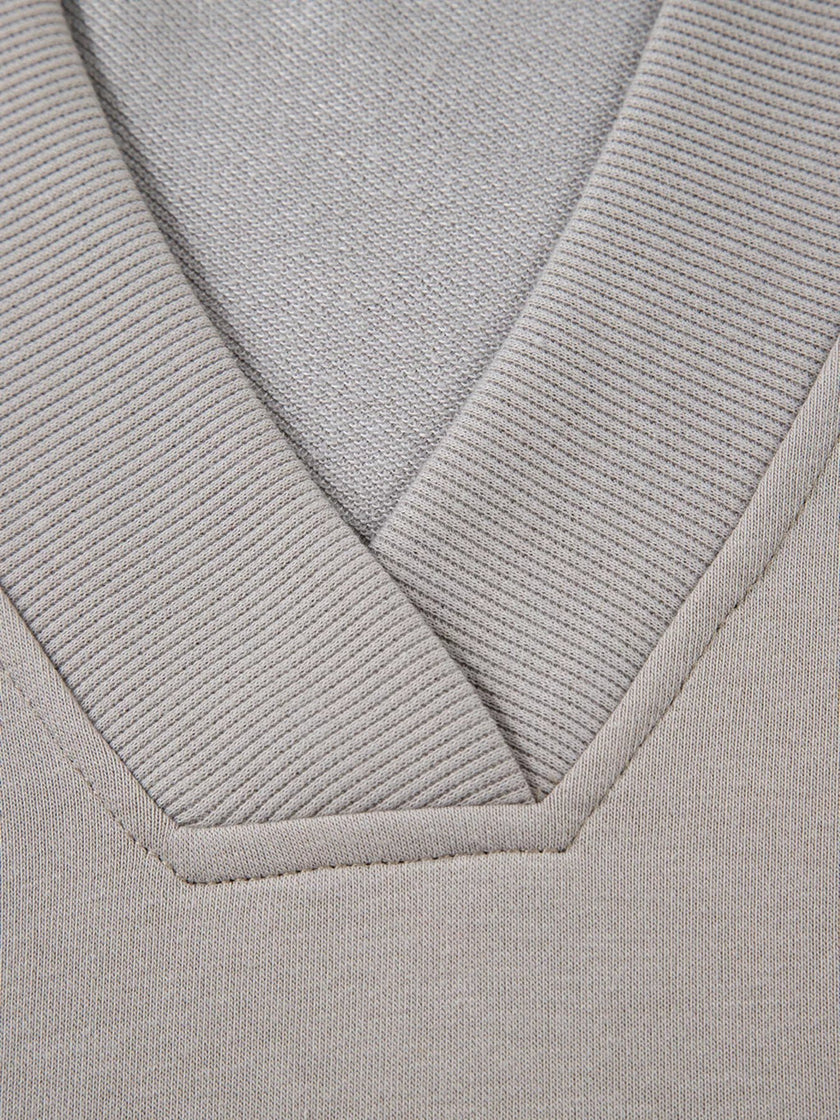 Western V Neck Sweatshirt - FLORENTINE IRIS