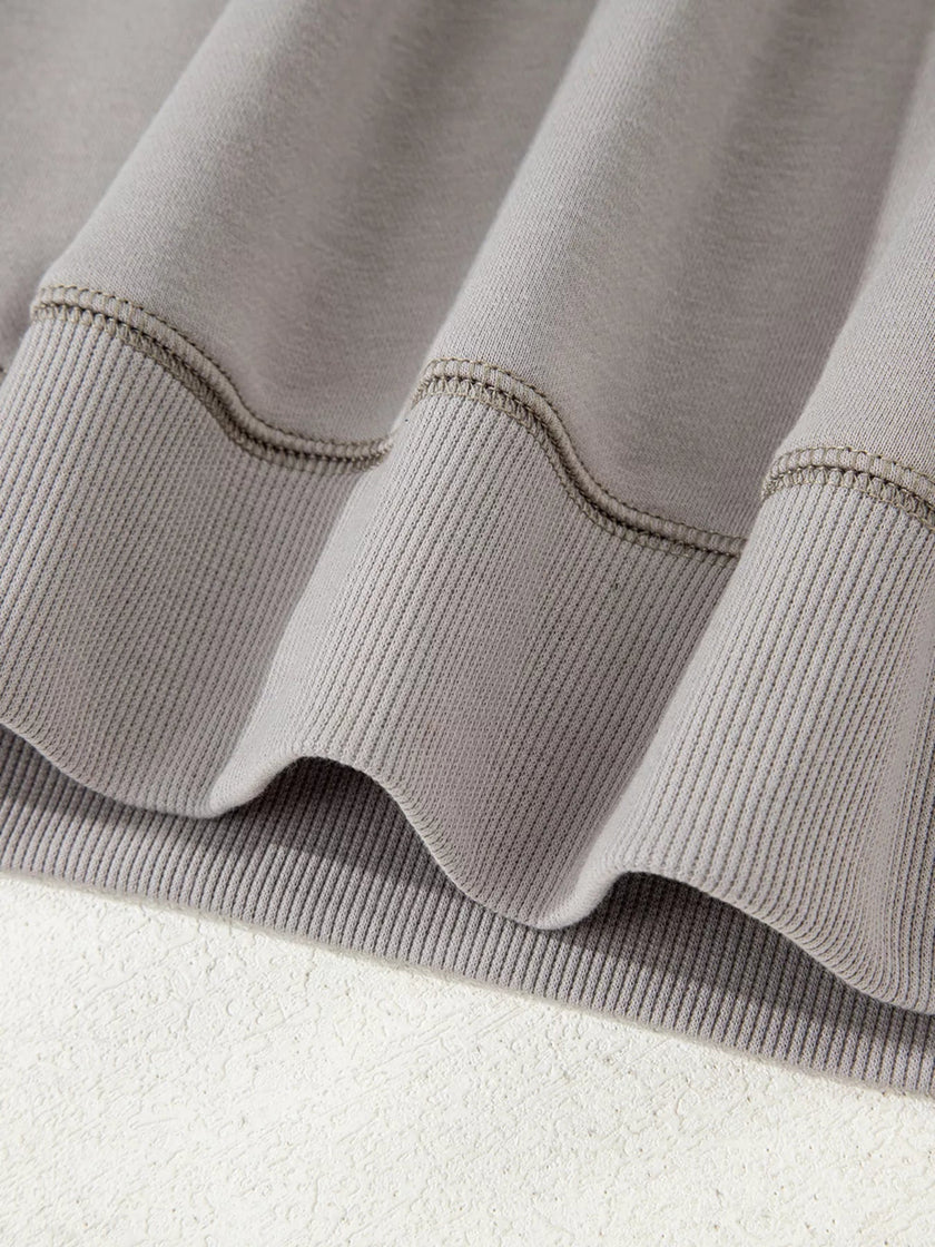 Western V Neck Sweatshirt - FLORENTINE IRIS