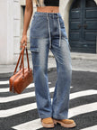 Wide Leg Cargo Jeans - FLORENTINE IRIS