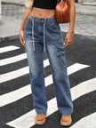 Wide Leg Cargo Jeans - FLORENTINE IRIS