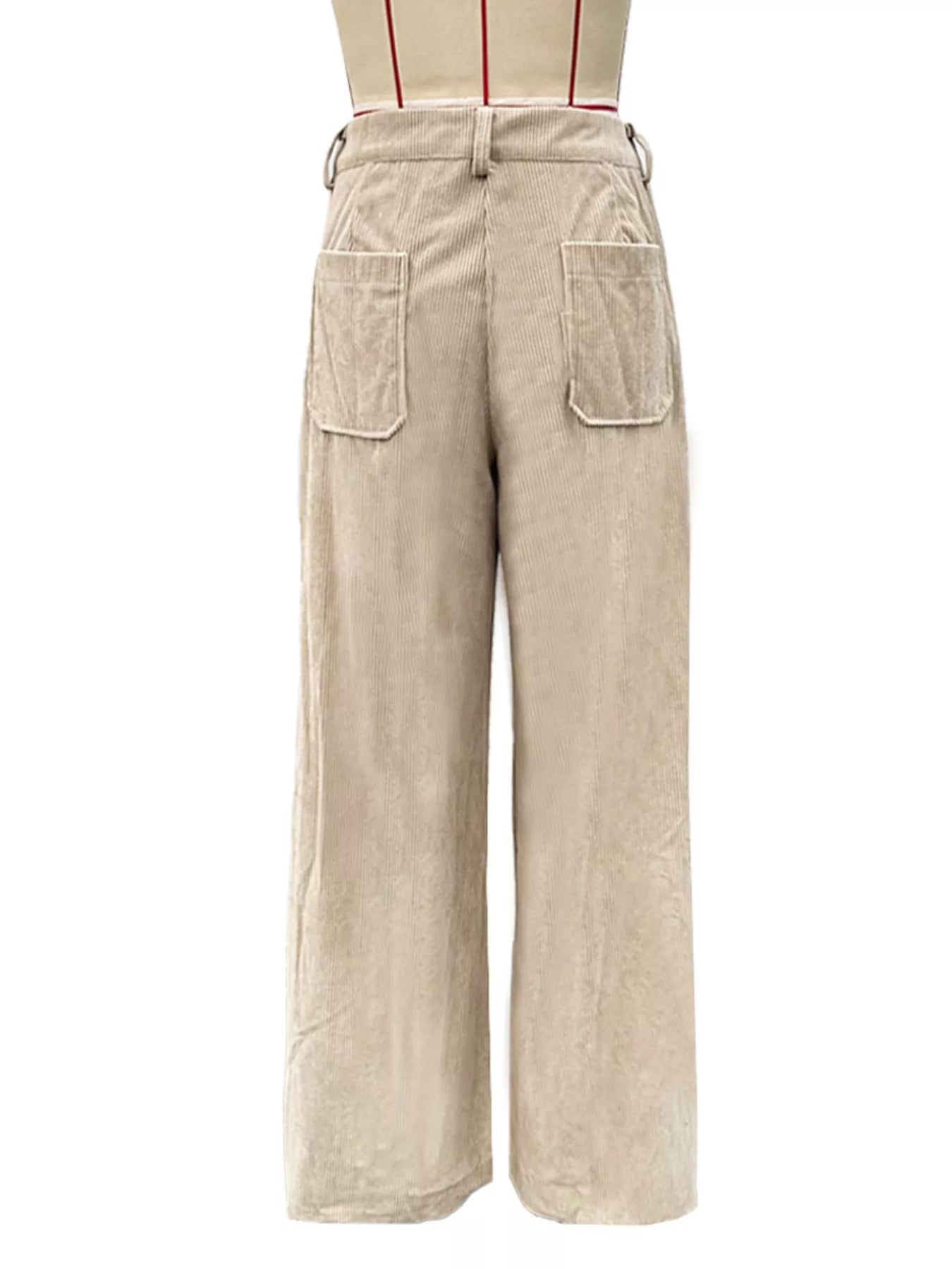 Wide Leg Corduroy Pants - FLORENTINE IRIS