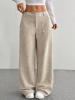 Wide Leg Corduroy Pants - FLORENTINE IRIS
