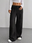 Wide Leg Corduroy Pants - FLORENTINE IRIS