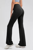 Wide Waistband High Waist Bootcut Active Leggings - FLORENTINE IRIS