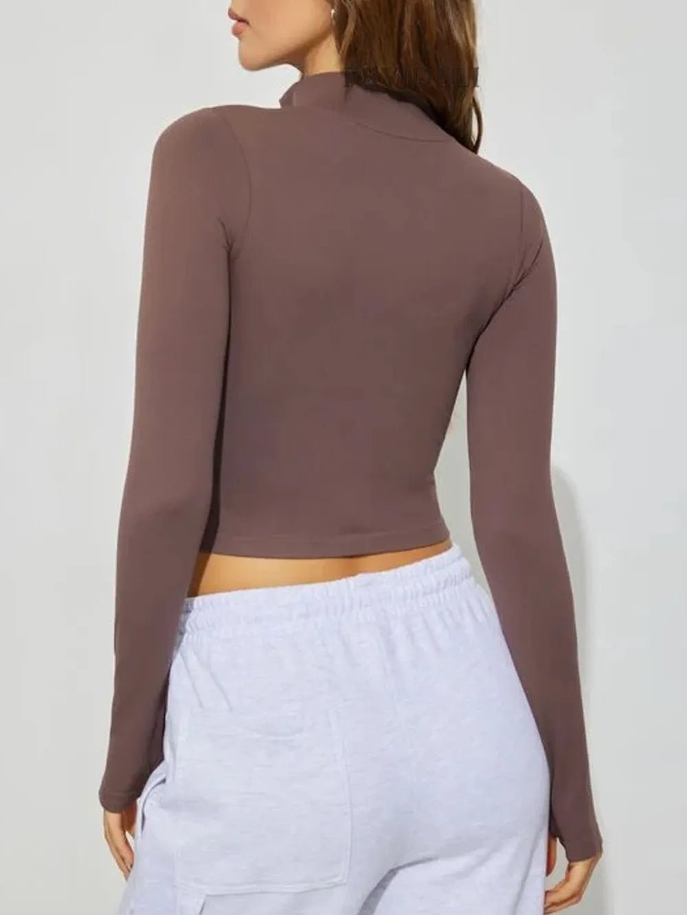 Zip Up Long Sleeve Active Outerwear - FLORENTINE IRIS